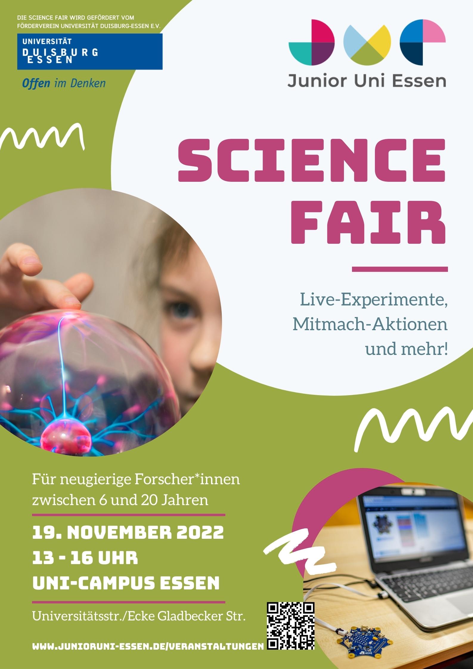 Science Fair LiveExperimente, MitmachAktionen und mehr! • Die